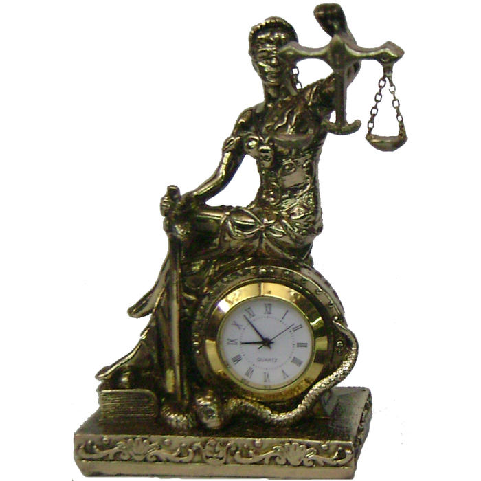 art 119/3 _ JUSTICIA  SENTADA con RELOJ